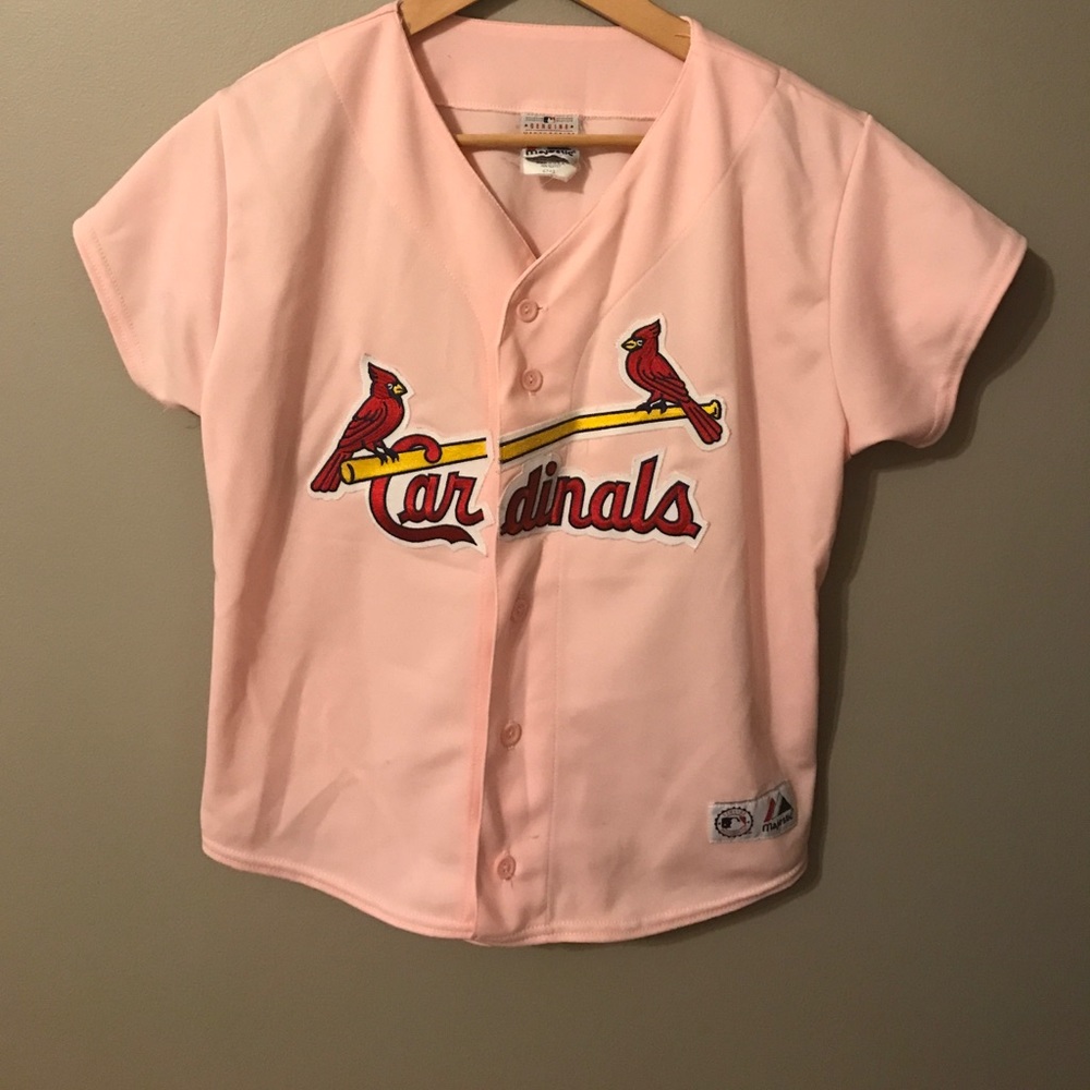 STL Cardinals pink jersey & long sleeve tee